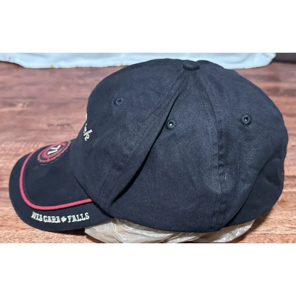 Hard Rock Café Niagara Falls Hat Cap Fitted Flex Fit Black 1971 Canada